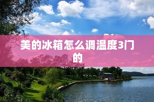 美的冰箱怎么调温度3门的:从冷藏到冷冻,精确控温的技巧 美的冰箱怎么调温度3门的:从冷藏到冷冻,精确控温的技巧