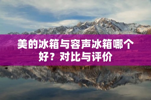 美的冰箱与容声冰箱哪个好?对比与评价 美的冰箱与容声冰箱哪个好?对比与评价