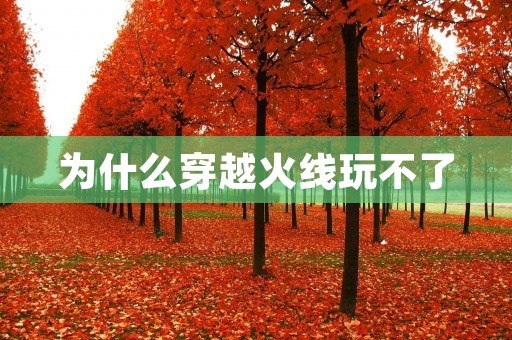为什么穿越火线玩不了 为什么穿越火线玩不了