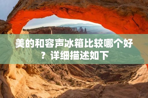 美的和容声冰箱比较哪个好?详细描述如下: 美的和容声冰箱比较哪个好?详细描述如下:
