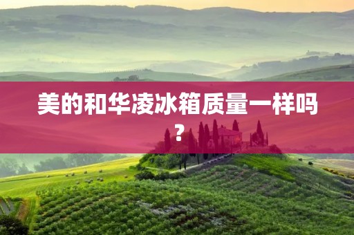 美的和华凌冰箱质量一样吗？