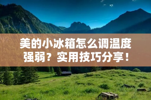美的小冰箱怎么调温度强弱？实用技巧分享！