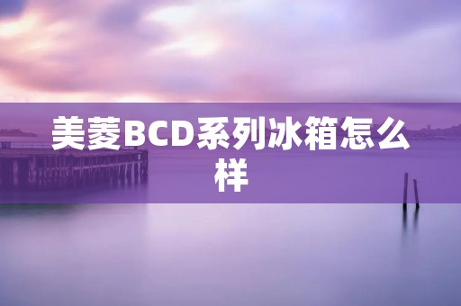 美菱BCD系列冰箱怎么样：性能稳定，节能环保，冷藏保鲜效果出色