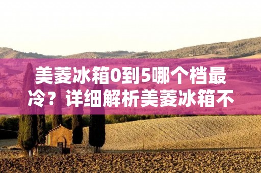 美菱冰箱0到5哪个档最冷?详细解析美菱冰箱不同档位的温度调节功能 美菱冰箱0到5哪个档最冷?详细解析美菱冰箱不同档位的温度调节功能