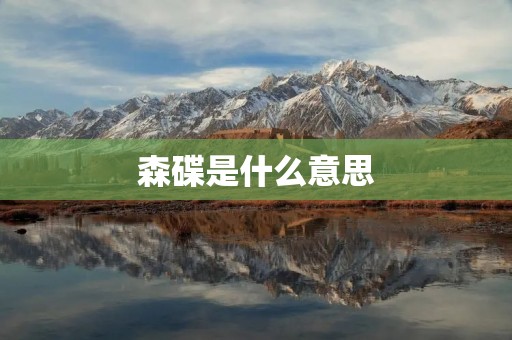 森碟是什么意思
