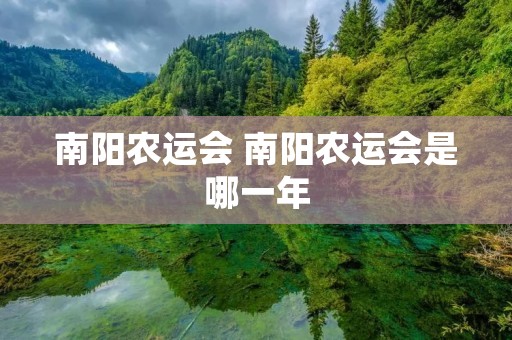 南阳农运会 南阳农运会是哪一年 南阳农运会 南阳农运会是哪一年