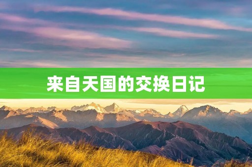 来自天国的交换日记：一段超越生死界限的心灵对话