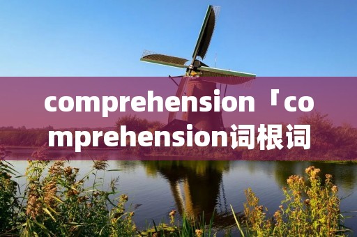 comprehension「comprehension词根词缀」