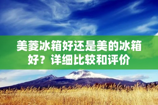 美菱冰箱好还是美的冰箱好?详细比较和评价 美菱冰箱好还是美的冰箱好?详细比较和评价