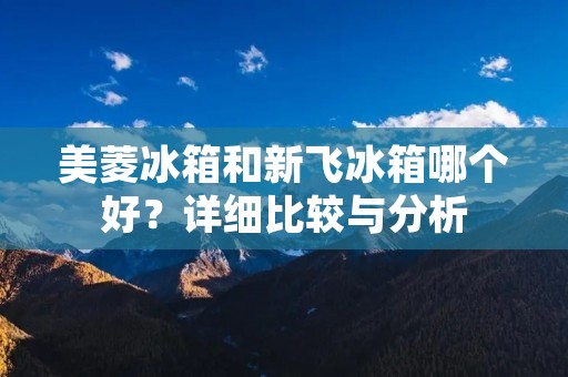 美菱冰箱和新飞冰箱哪个好?详细比较与分析 美菱冰箱和新飞冰箱哪个好?详细比较与分析