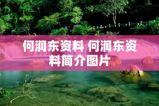 何润东资料 何润东资料简介图片