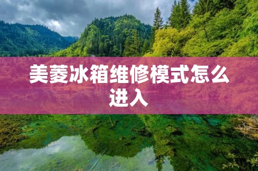 美菱冰箱维修模式怎么进入