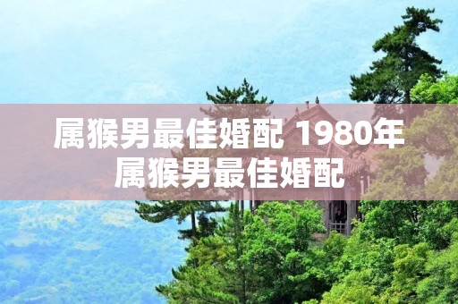 属猴男最佳婚配 1980年属猴男最佳婚配