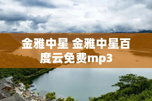 金雅中星 金雅中星百度云免费mp3 金雅中星 金雅中星百度云免费mp3