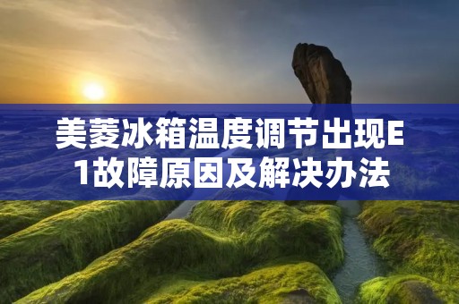 美菱冰箱温度调节出现E1故障原因及解决办法