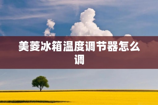 美菱冰箱温度调节器怎么调
