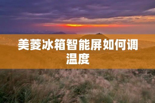 美菱冰箱智能屏如何调温度