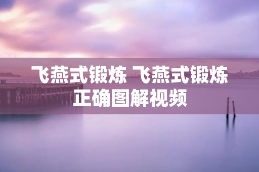 飞燕式锻炼 飞燕式锻炼正确图解视频