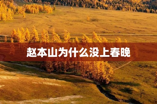 赵本山为什么没上春晚 赵本山为什么没上春晚