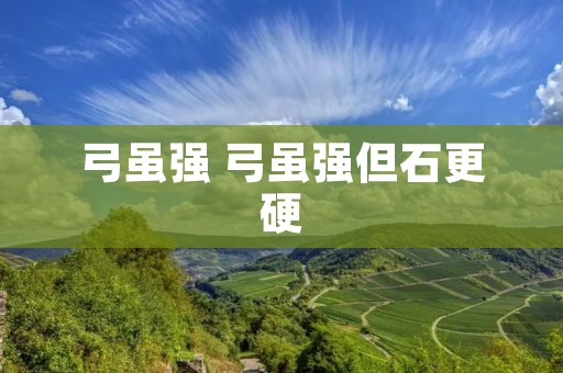 弓虽强 弓虽强但石更硬