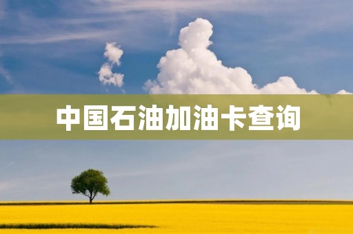 中国石油加油卡查询:轻松了解加油卡的余额和消费记录 中国石油加油卡查询:轻松了解加油卡的余额和消费记录