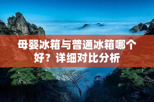 母婴冰箱与普通冰箱哪个好？详细对比分析