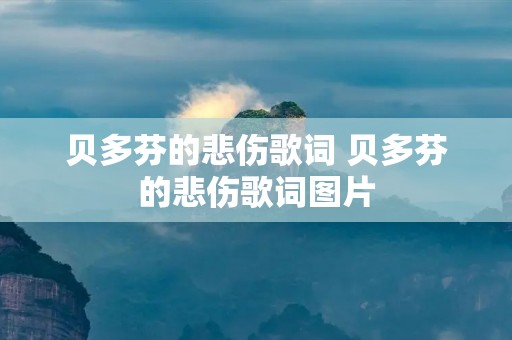 贝多芬的悲伤歌词 贝多芬的悲伤歌词图片