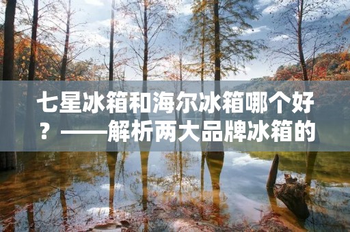 七星冰箱和海尔冰箱哪个好？——解析两大品牌冰箱的性能与优劣