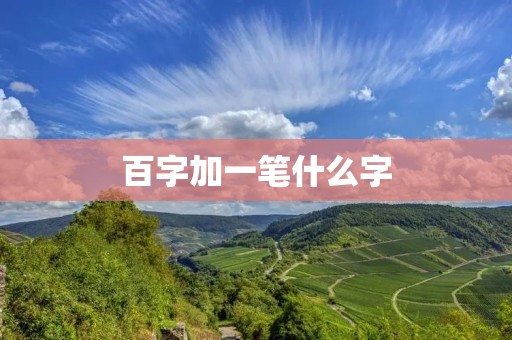 百字加一笔什么字 百字加一笔什么字