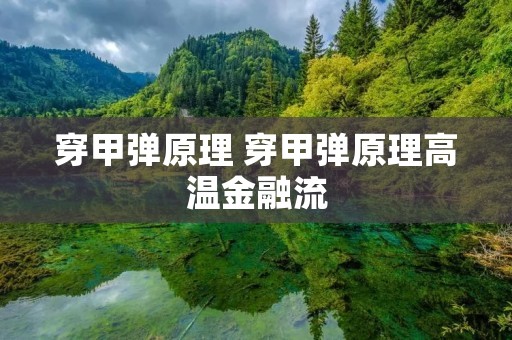 穿甲弹原理 穿甲弹原理高温金融流