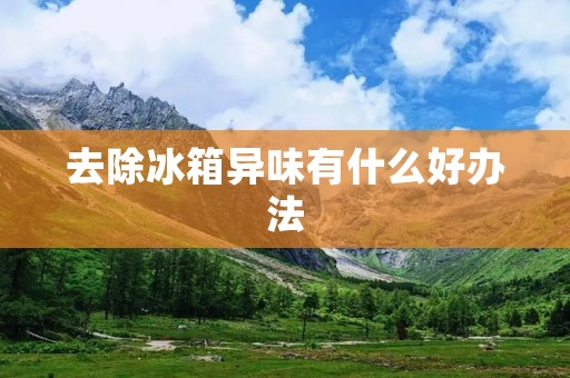 去除冰箱异味有什么好办法 去除冰箱异味有什么好办法