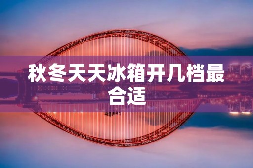秋冬天天冰箱开几档最合适