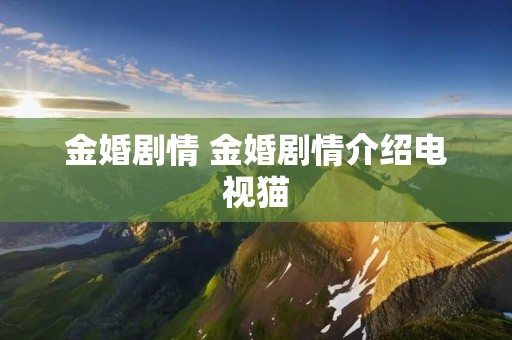 金婚剧情 金婚剧情介绍电视猫 金婚剧情 金婚剧情介绍电视猫