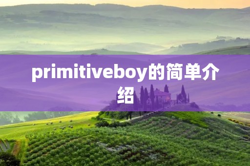 primitiveboy的简单介绍