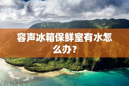 容声冰箱保鲜室有水怎么办? 容声冰箱保鲜室有水怎么办?