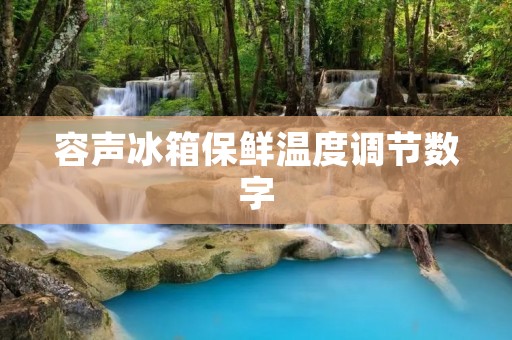 容声冰箱保鲜温度调节数字：打造理想的食材储存环境
