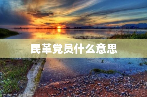 民革党员什么意思 民革党员什么意思