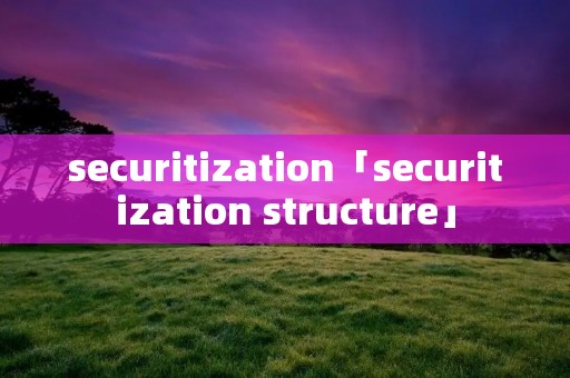 securitization「securitization structure」 securitization「securitization structure」