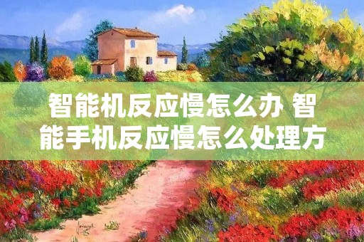 智能机反应慢怎么办 智能手机反应慢怎么处理方法