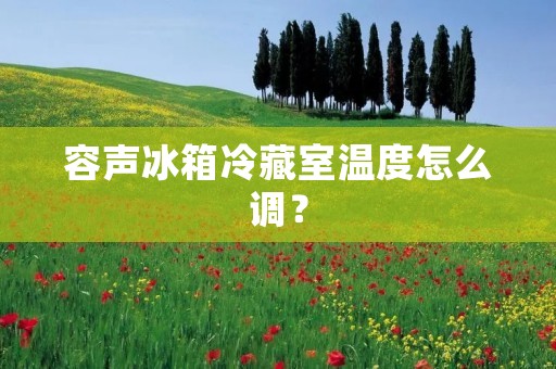 容声冰箱冷藏室温度怎么调？