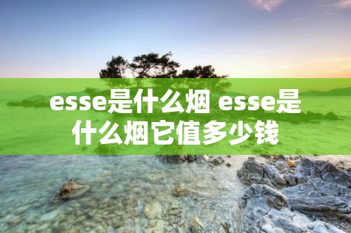 esse是什么烟 esse是什么烟它值多少钱 esse是什么烟 esse是什么烟它值多少钱