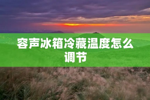 容声冰箱冷藏温度怎么调节 容声冰箱冷藏温度怎么调节