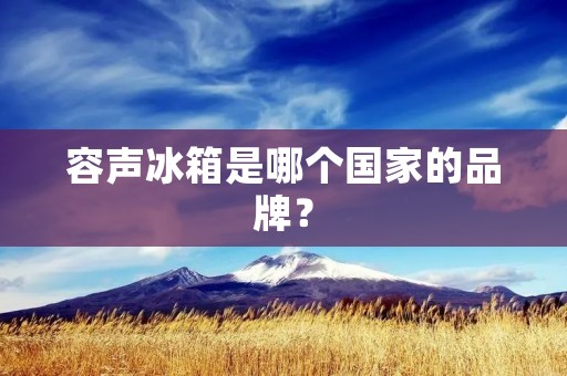 容声冰箱是哪个国家的品牌? 容声冰箱是哪个国家的品牌?