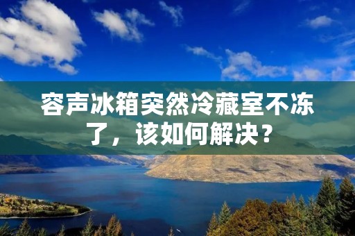 容声冰箱突然冷藏室不冻了,该如何解决? 容声冰箱突然冷藏室不冻了,该如何解决?