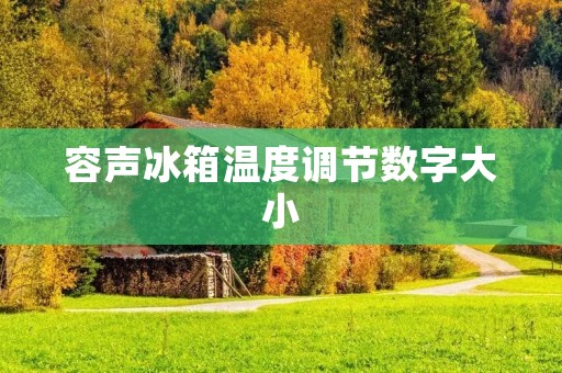 容声冰箱温度调节数字大小:打造理想冷藏环境 容声冰箱温度调节数字大小:打造理想冷藏环境