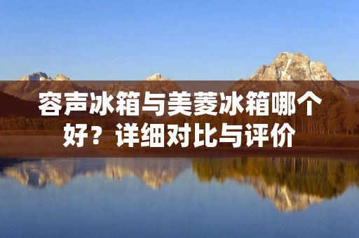 容声冰箱与美菱冰箱哪个好？详细对比与评价