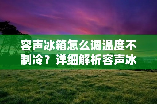 容声冰箱怎么调温度不制冷？详细解析容声冰箱温度调节问题