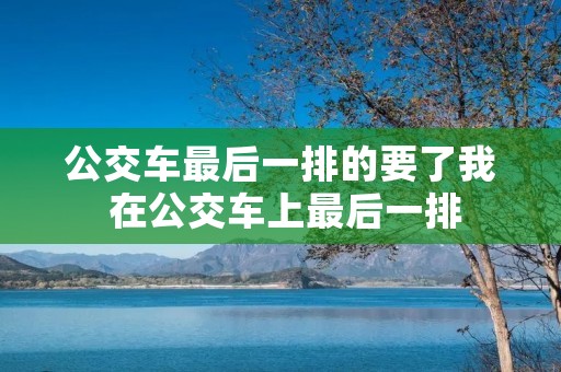 公交车最后一排的要了我 在公交车上最后一排 公交车最后一排的要了我 在公交车上最后一排