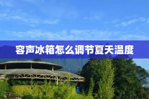 容声冰箱怎么调节夏天温度