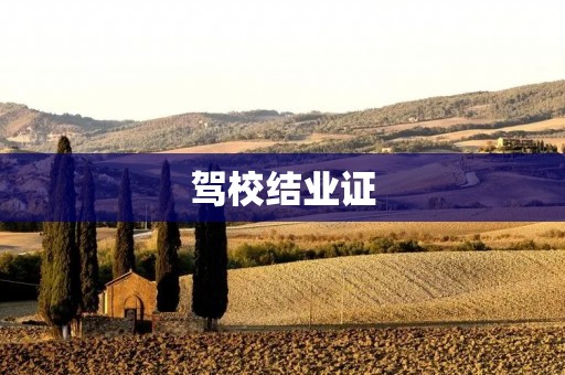驾校结业证：开启驾驶新篇章的关键凭证